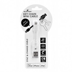 CABLE APPLE USB LIGHTNING MFI-KEYCHAIN 9 cm WHITE