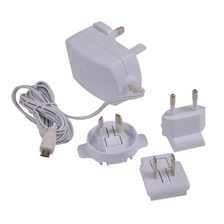 RASPBERRY Fuente de alimentación Micro USB 5V 2.5A Blanco para Raspberry Pi 3