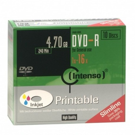 DVD-R 4,7GB, 16x, Printable,Sllim Case 10