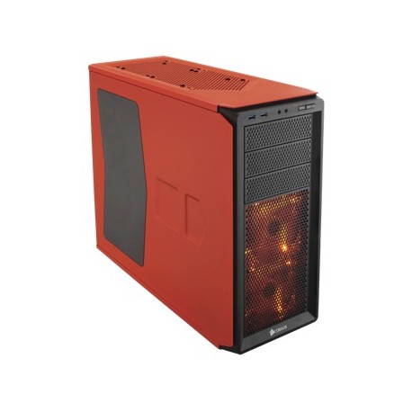 Caja Corsair Semitorre Graphite Series 230T Windowed Naranja con LED Naranja ATX/mATX