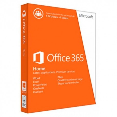 MICROSOFT OFFICE 365 HOGAR 5 DISPOSITIVOS (6GQ-00772 )