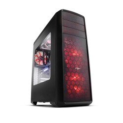 NOX CAJA ATX COOLBAY ZX. SEMITORRE. USB 3.0. LED ROJO. NEGRO (NXCBAYZXRD)