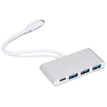 QUICKMEDIA HUB Type C - 5Gbps, 2 p USB 3.0 , 1p  USB 2.0- 50 CM (QMTCHUB)