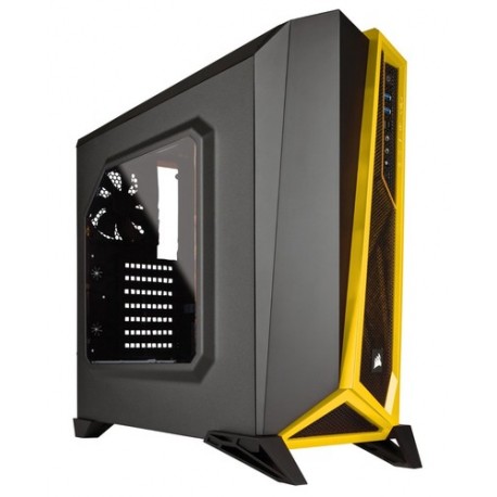 CAJA CORSAIR SEMITORRE CARBIDE SERIES SPEC-ALPHA NEGRA/AMARILLA 