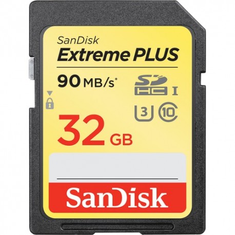 SANDISK Extreme Plus SDHC 32GB, 90MB/s V30 UHS-I U3