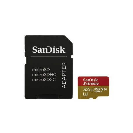 SANDISK Extreme microSDHC 32GB + SD Adapter