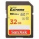 SANDISK Extreme SDHC Card 32GB 90MB/s V30 UHS-I U3