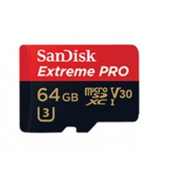 SANDISK Extreme Pro microSDXC 64GB + SD Adapter + Rescue Pro Deluxe