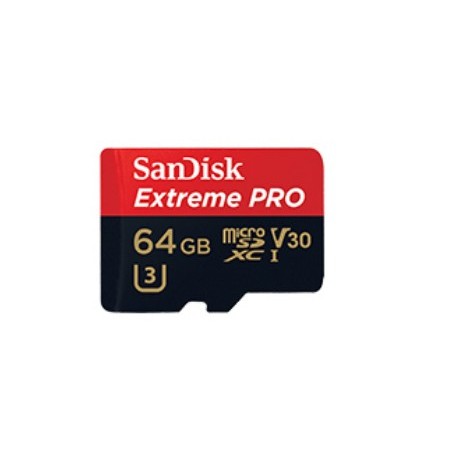 SANDISK Extreme Pro microSDXC 64GB + SD Adapter + Rescue Pro Deluxe