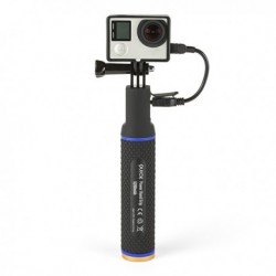 QUICKMEDIA POWER GRIP MONOPOD con BATERIA integrada 5200Mah (QMHGPB)