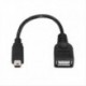 CABLE USB 2.0 OTG MINI B/M-A/H NEGRO 15CM
