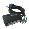 KVM SWITCH SVGA USB 1U-2PC+CABLE NANOCABLE