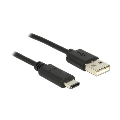 CABLE USB TIPO C DELOCK 1,0M NEGRO