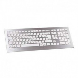 Cherry STRAIT teclado Ultra compacto USB plata