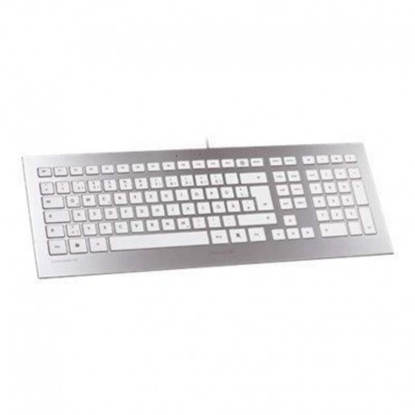 Cherry STRAIT teclado Ultra compacto USB plata