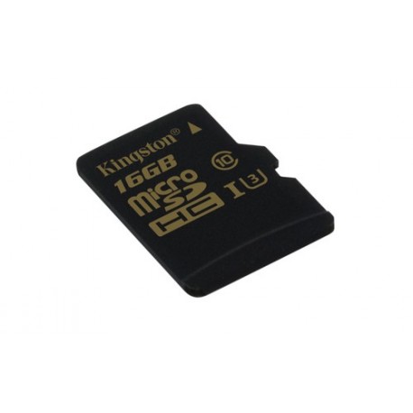 KINGSTON GOLD MICROSD UHS-I SPEED CLASS 3 (U3) 16GB SIN ADAPTADOR