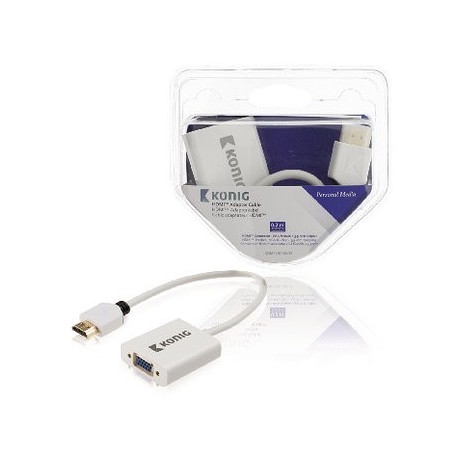König KNM34900W02 HDMI VGA Color blanco adaptador de cable