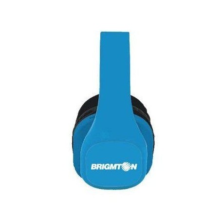 Brigmton Auriculares MP3/Radio SD Bateria Azules