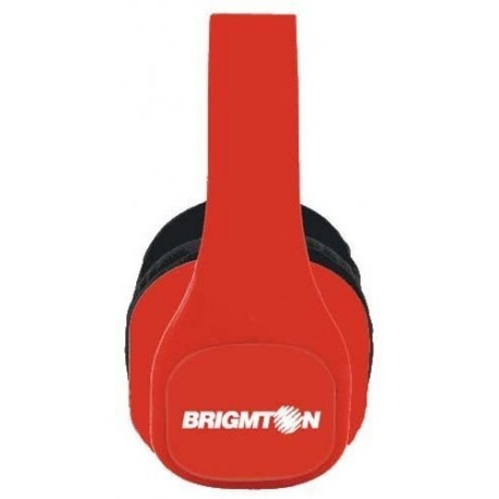 Brigmton Auriculares MP3/Radio SD Bateria Rojos