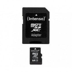 Intenso 3413490 Micro SD clase 10 64GB c/adapt+LPI