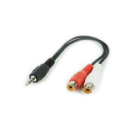 Cable 3.5 mm plug to 2 x RCA sstereo audio  0,2m