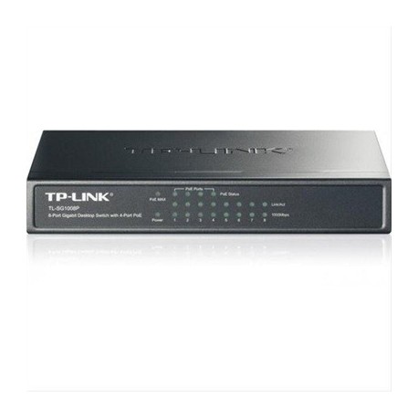 SWITCH 8 PUERTOS 10/100/1000 TP-LINK 4-P PoE