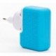 CARGADOR UNIVERSAL PARED4 PUERTOS USB AZUL